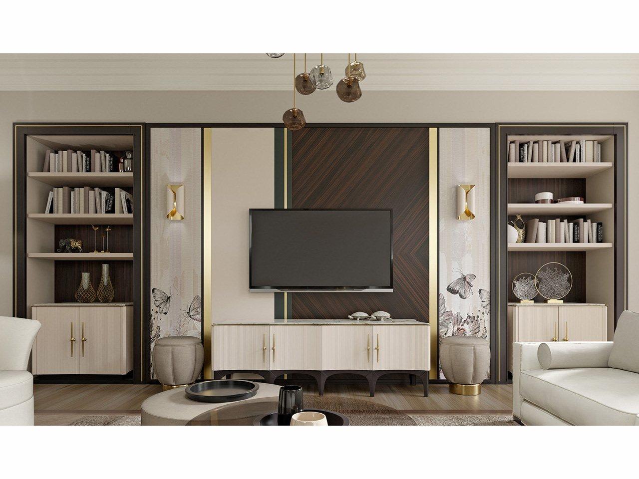 PR.860.1 Custom wooden TV wall system