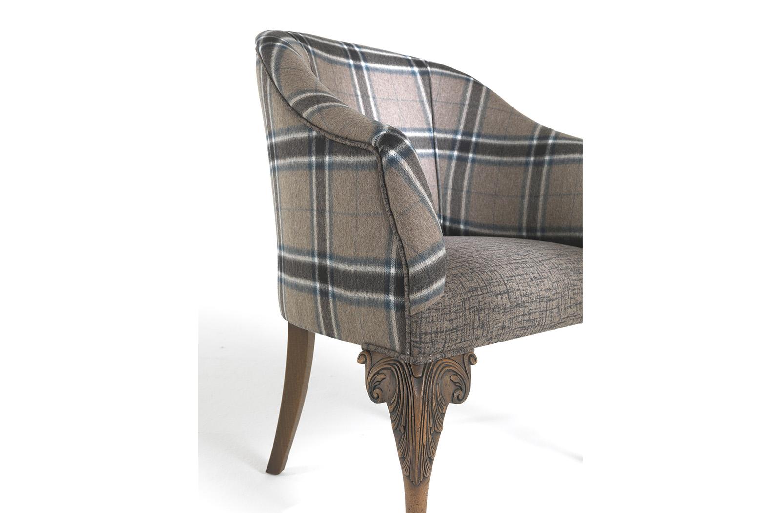 EDWARD Fabric easy chair with armrests