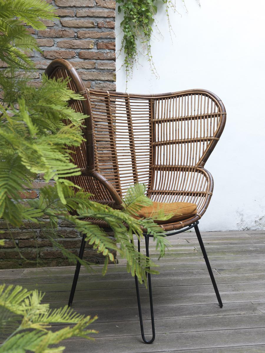 MACBETH Rattan easy chair high-back