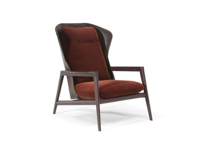 MARGARET High-back armchair with armrests