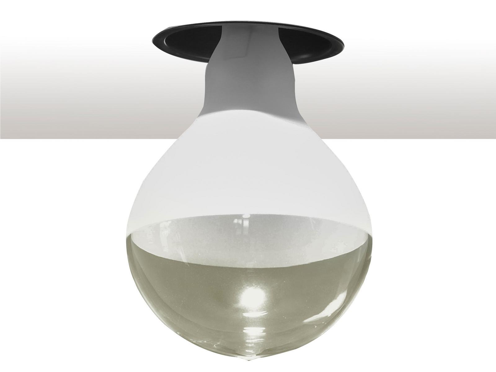 MAKEUP LED satin glass ceiling lamp