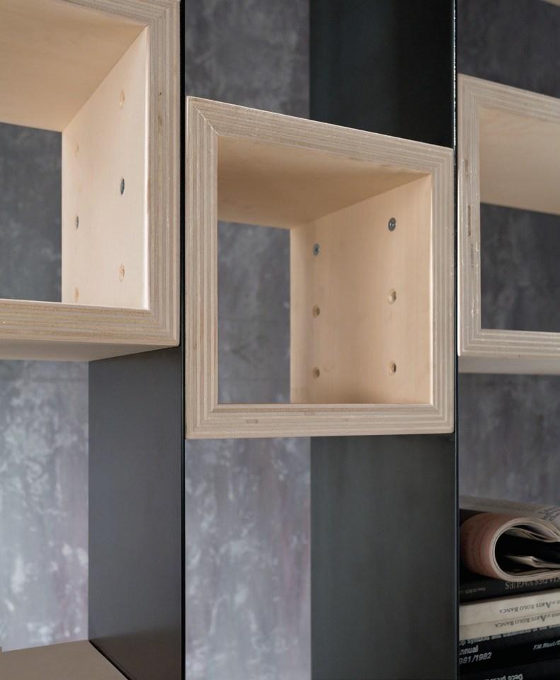 CONCRETE Open modular bookcase