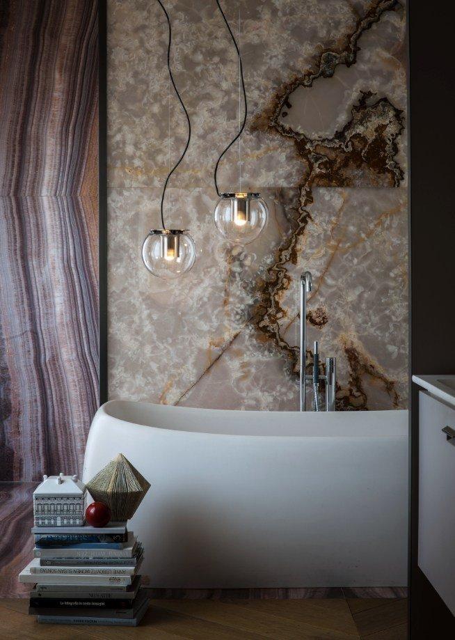 THE GLOBE - 827/828 Direct light blown glass pendant lamp