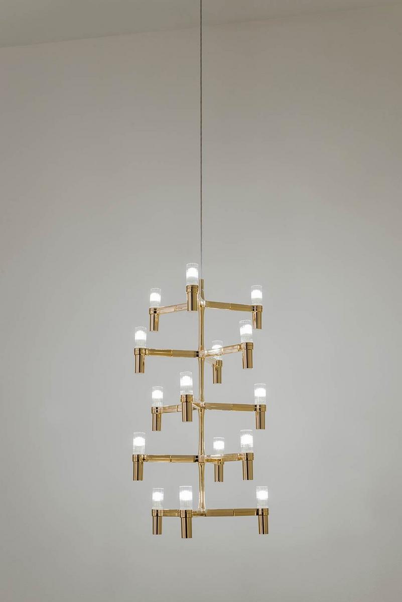 CROWN MULTI Die cast aluminium chandelier