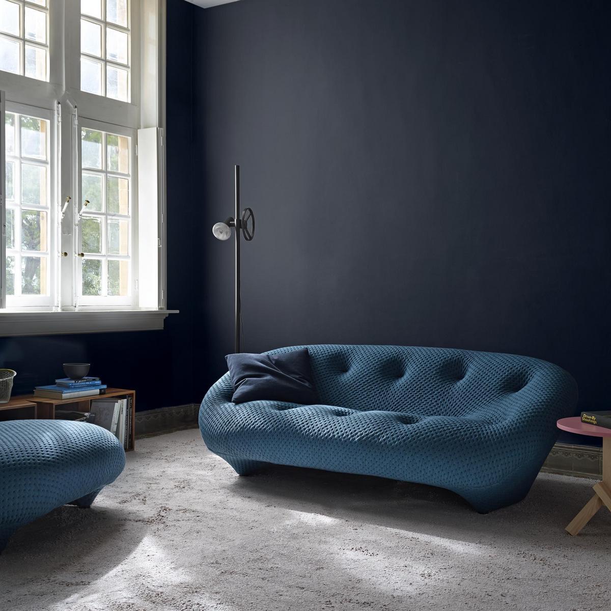 PLOUM Tufted 3 seater fabric sofa