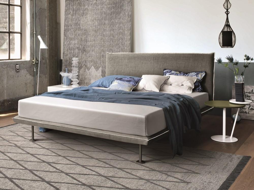 BRAVO Upholstered fabric double bed