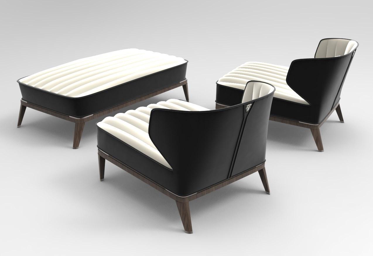 BLONDIE Upholstered fabric armchair