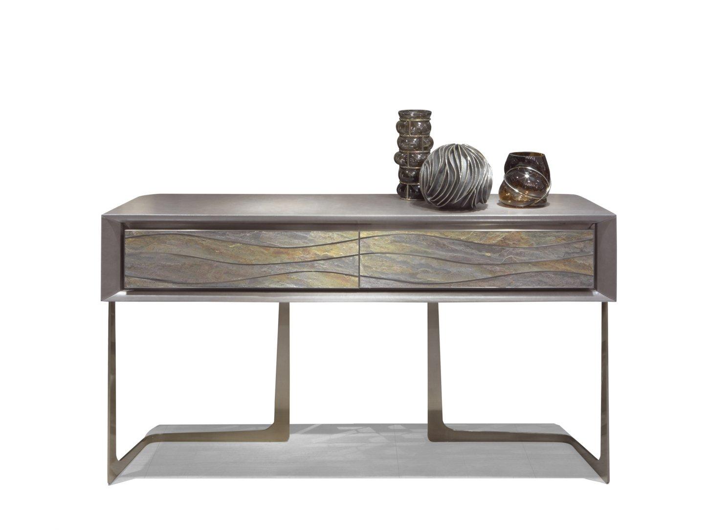 AZIMUT Rectangular metal console table with drawers AZIMUT Rectangular metal console table with drawers