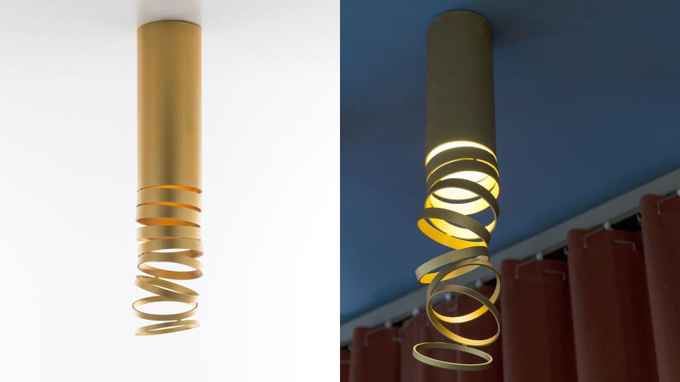 DECOMPOSÉ LIGHT LED direct light Anodized aluminium ceiling lamp