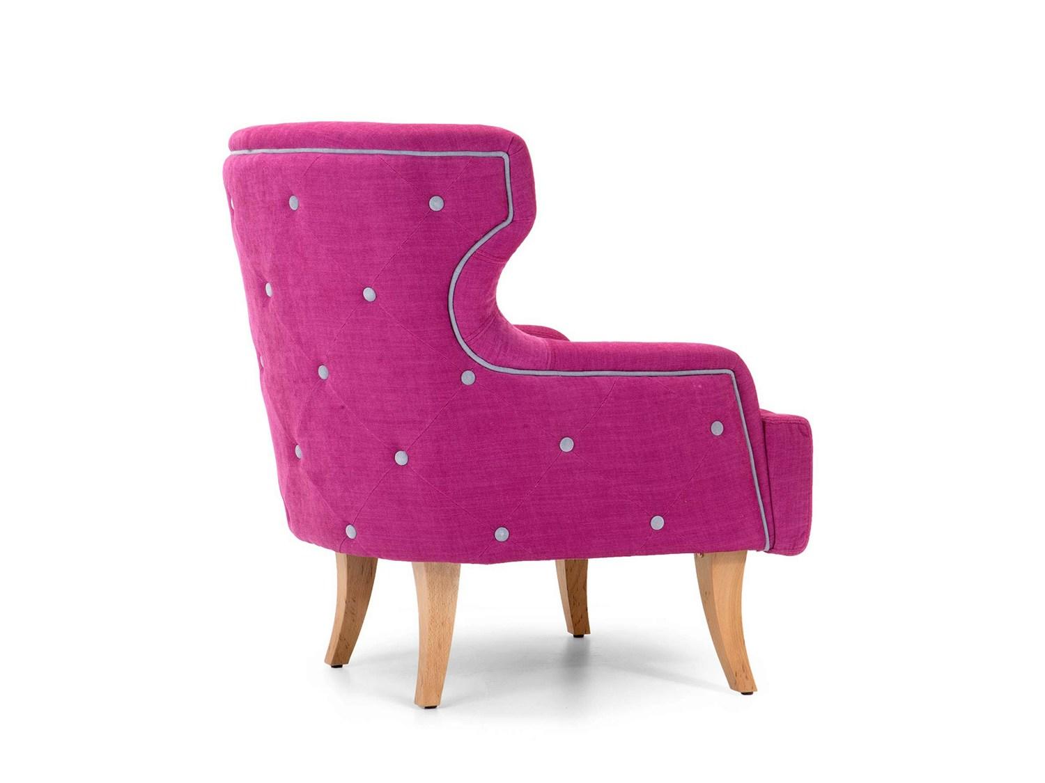 DONNA Tufted fabric armchair