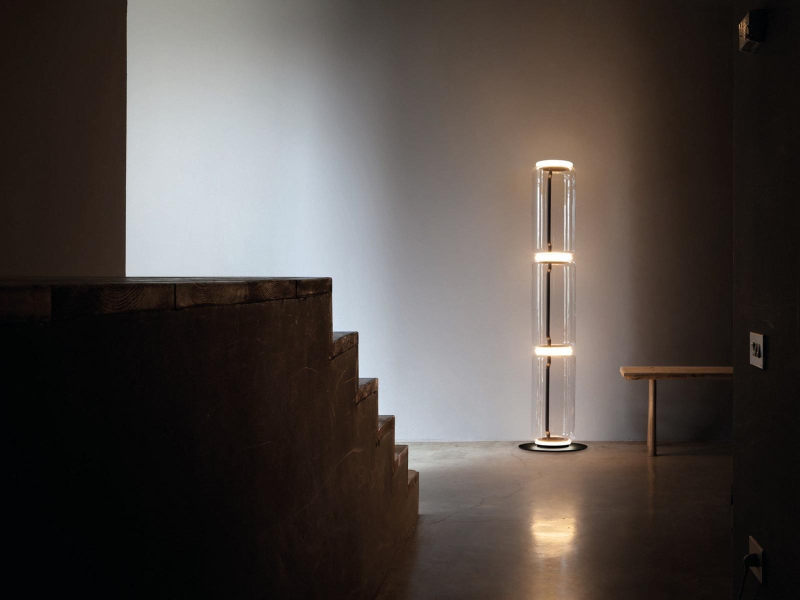NOCTAMBULE LED direct light Blown crystal floor lamp