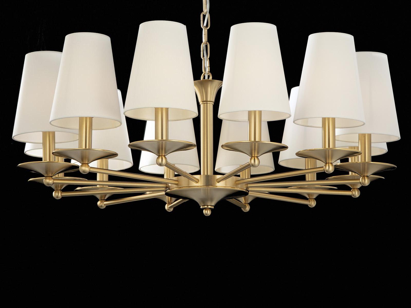 AMANDA LED brass chandelier