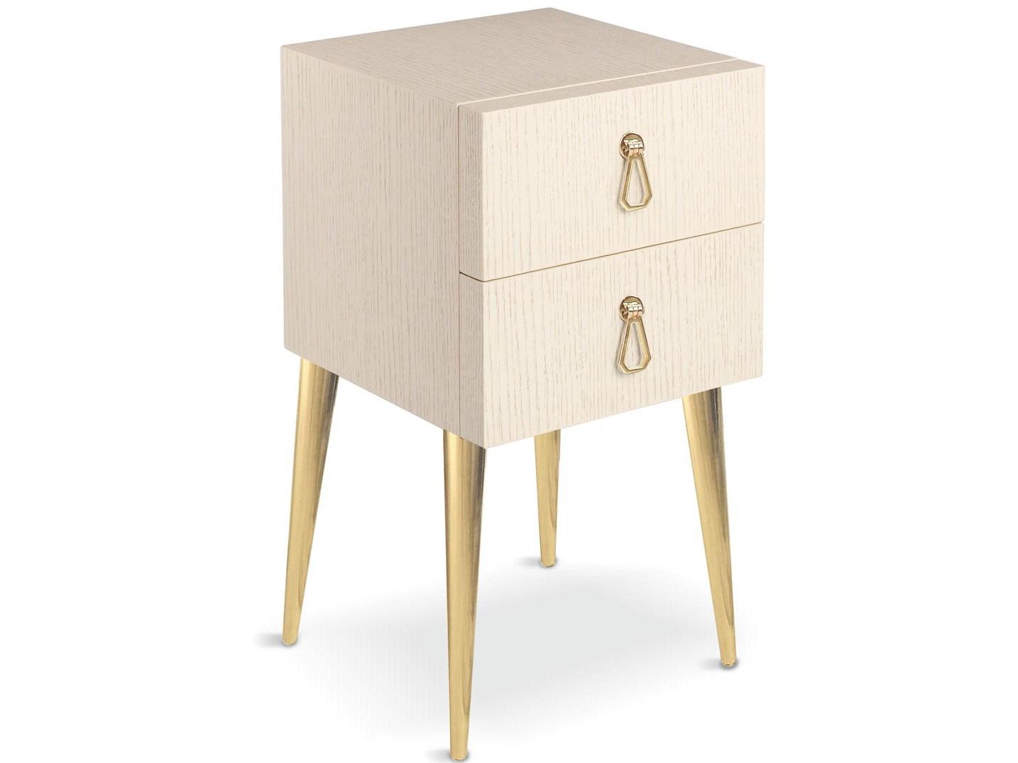 CITY Wooden bedside table with drawers