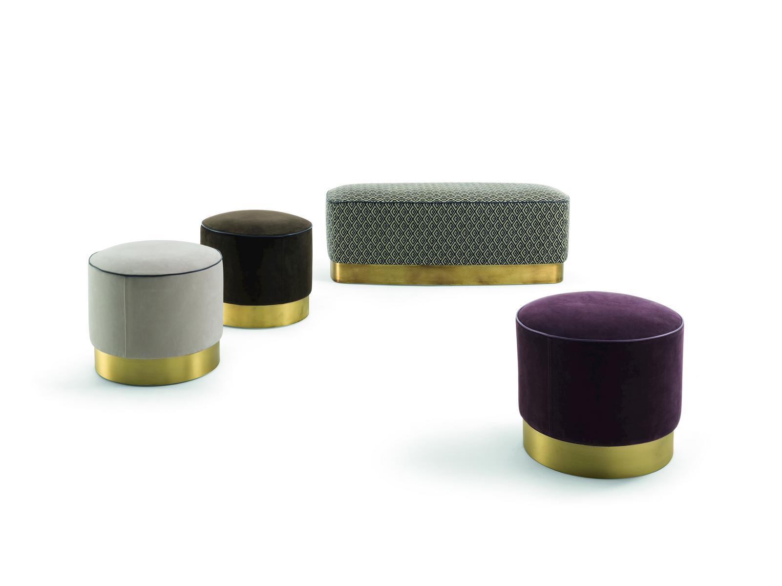 JOEY Round fabric pouf