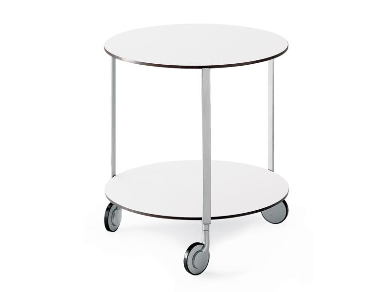 GIRÒ Round coffee table with castors