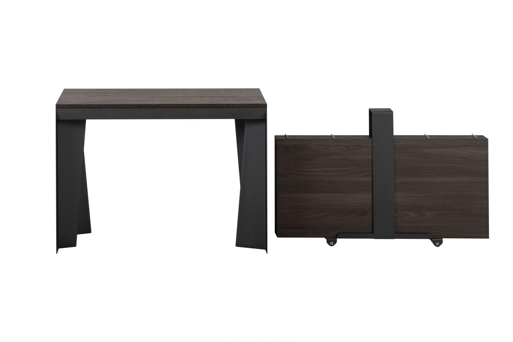 LEAF Extending rectangular oak console table