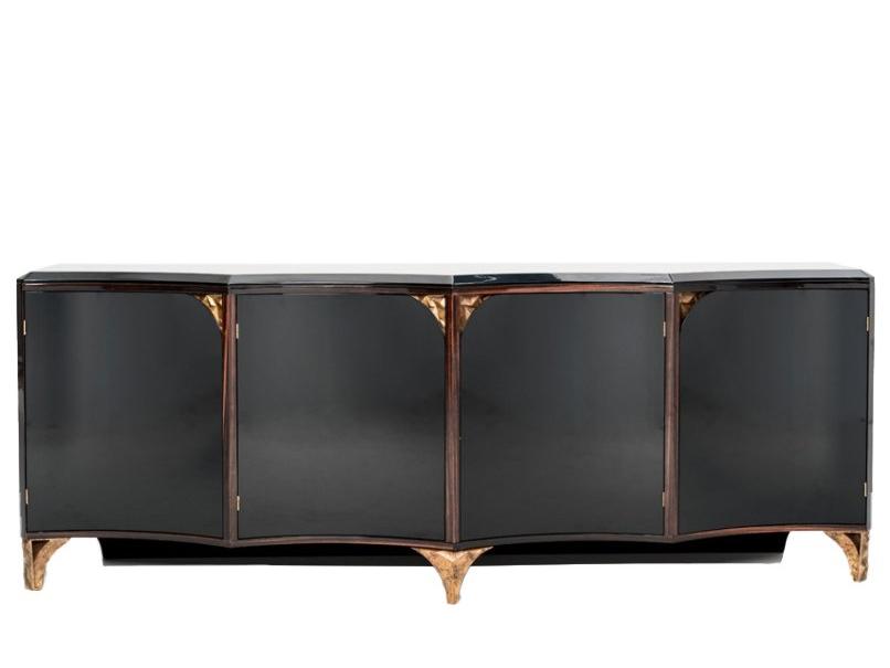 ERMES Wood veneer sideboard with doors