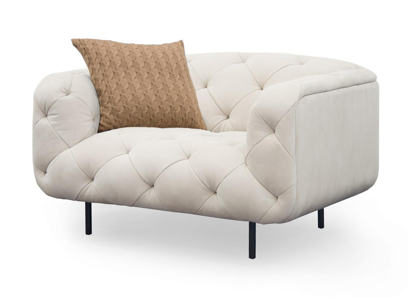 OVERSEAS/B Tufted nabuk armchair