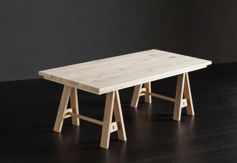 MADRID + HORSE Rectangular wooden dining table