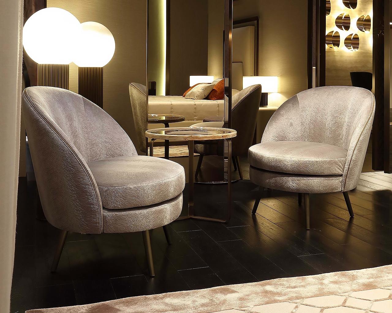 PERLA Fabric armchair in a luxury style