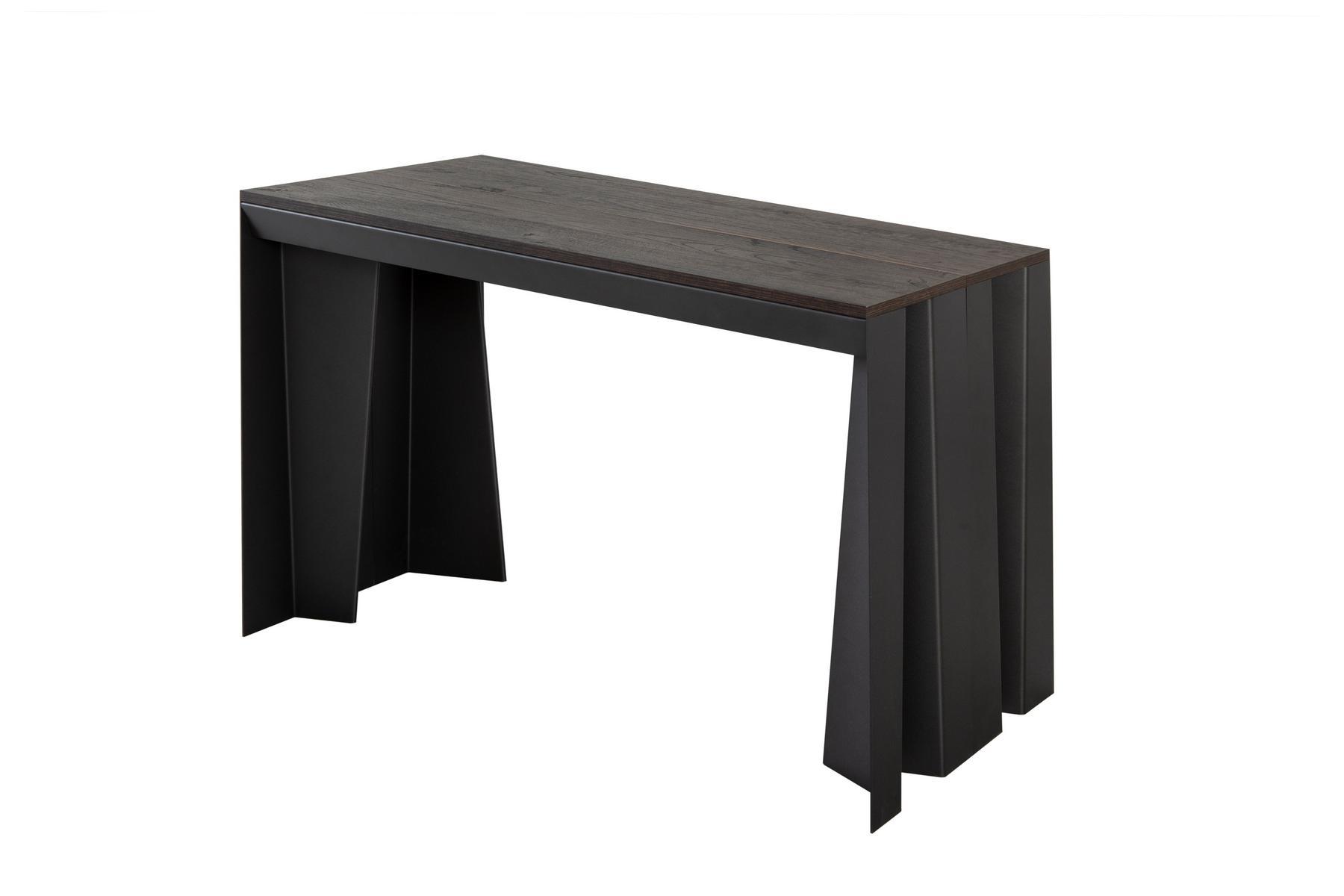 LEAF Extending rectangular oak console table