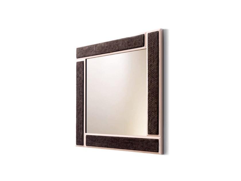 SNAKE Square framed wall-mounted mirror
