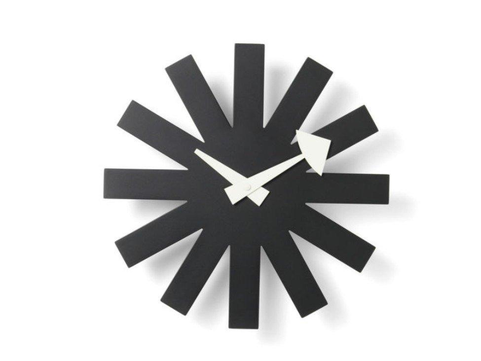 ASTERISK Wall-mounted wooden clock