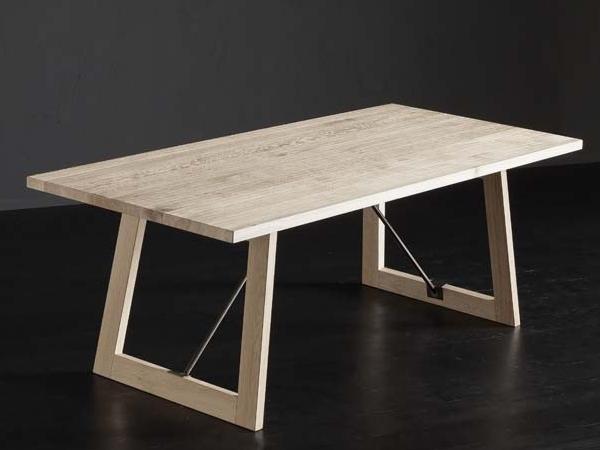 PARIGI + FLAT / TIRANTI Rectangular oak dining table