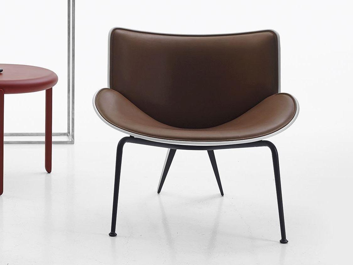 DO-MARU Contemporary style upholstered leather easy chair