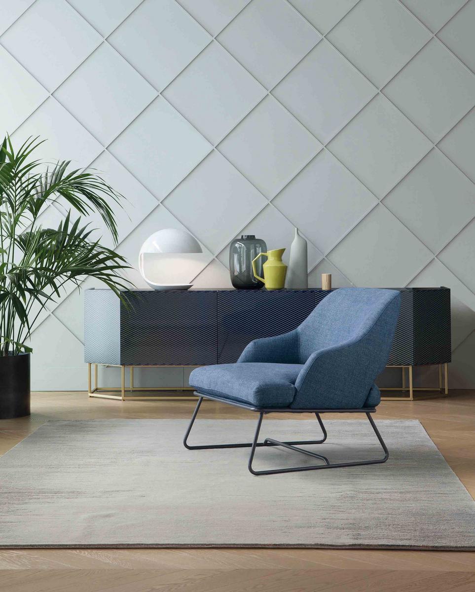 BLAZER Sled base upholstered armchair