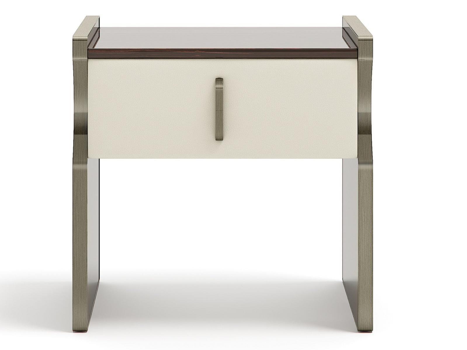 TRILOGY Rectangular wooden bedside table with drawers