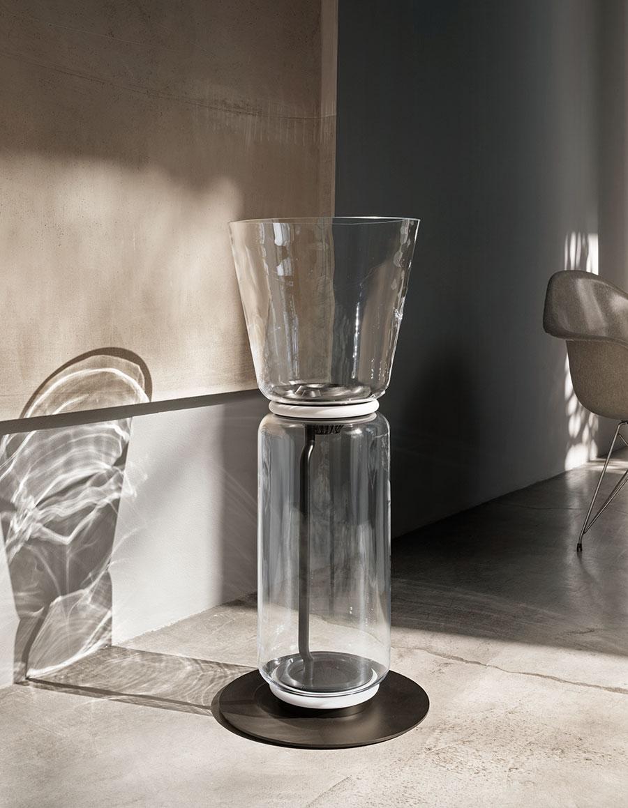 NOCTAMBULE CONE LED Blown crystal floor lamp