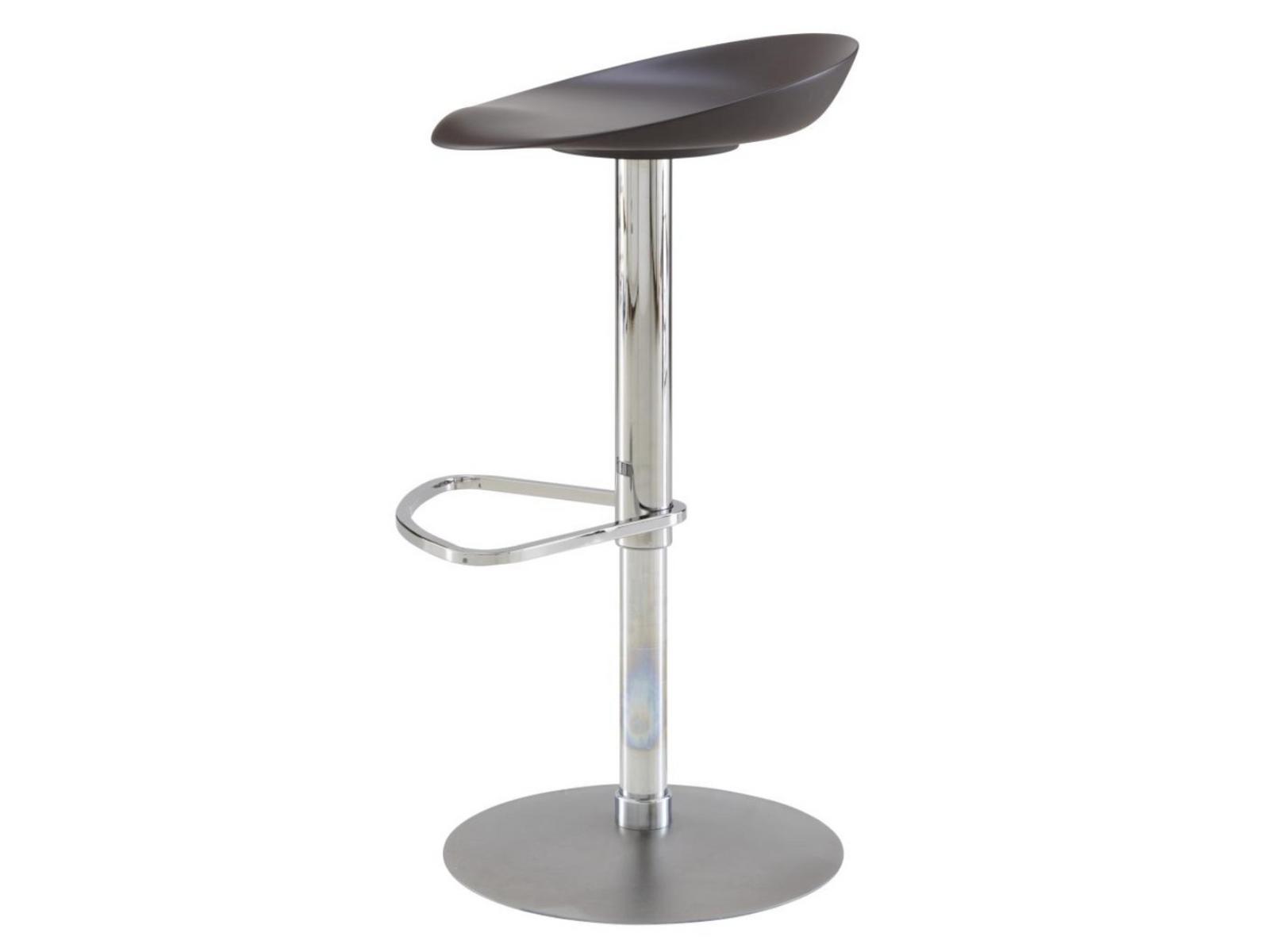 BERRETTO Stool with steel footrest and polyurethane seat