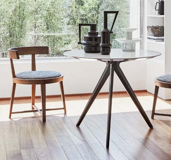 GELSOMINA Solid wood chair with integrated cushion