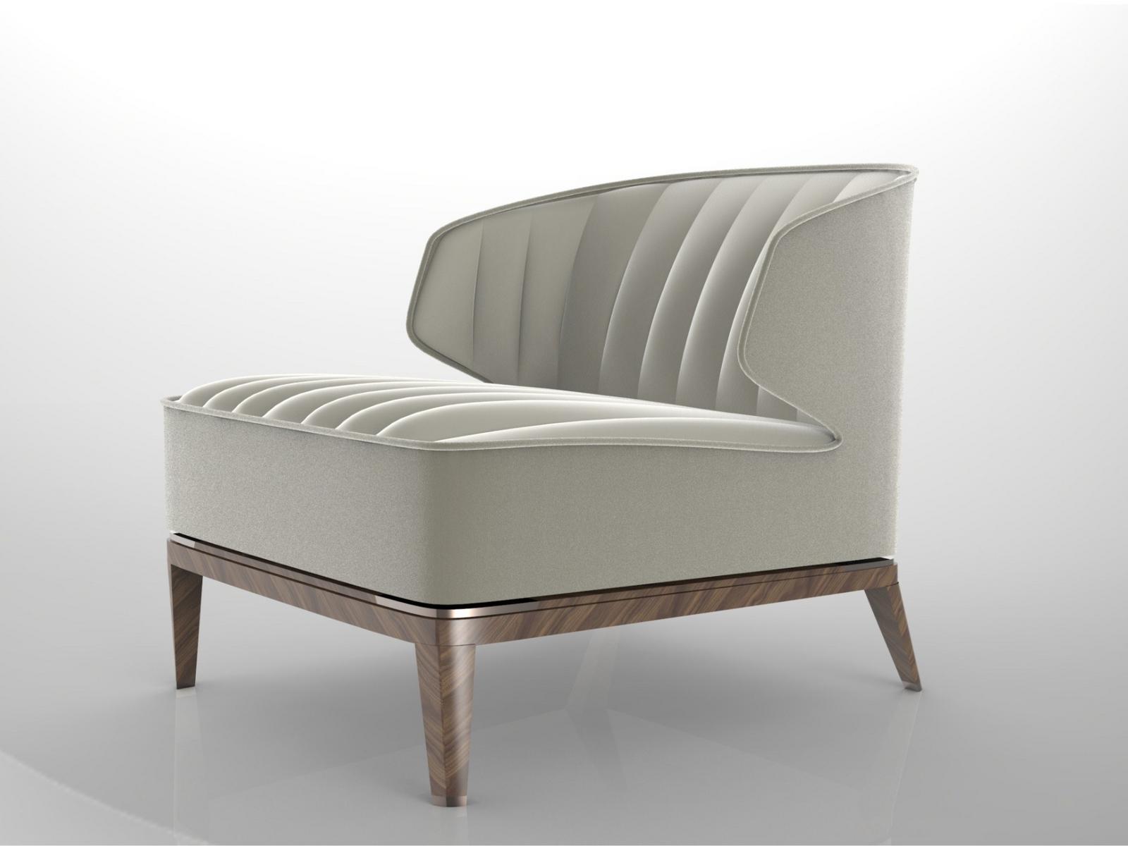 BLONDIE Upholstered fabric armchair