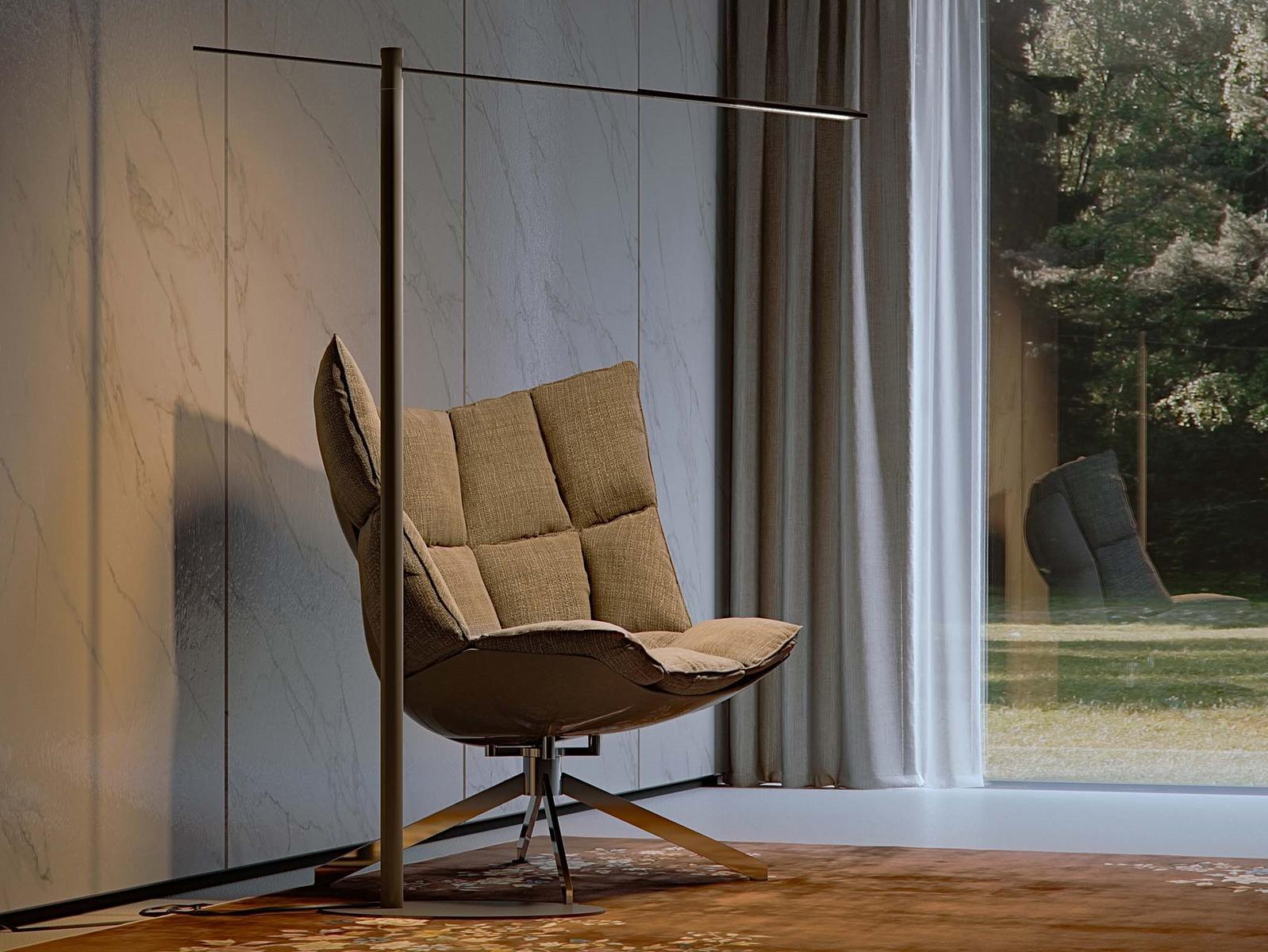 FLAMINGO LED adjustable carbon floor lamp