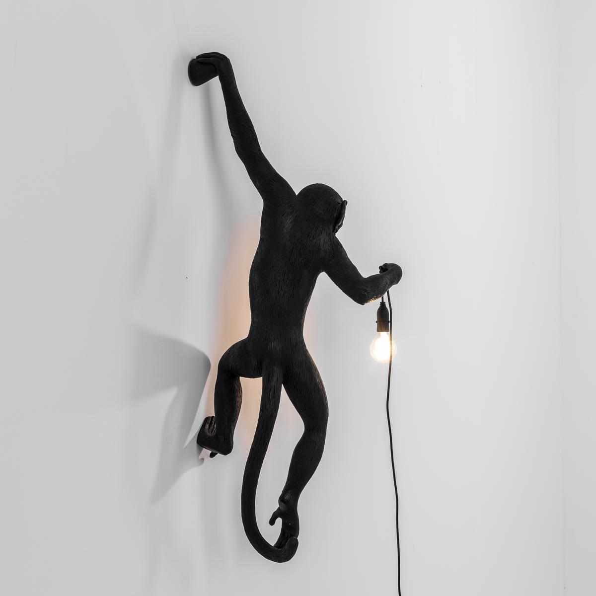 THE MONKEY LAMP BLACK HANGING LED resin wall lamp THE MONKEY LAMP BLACK HANGING LED resin wall lamp