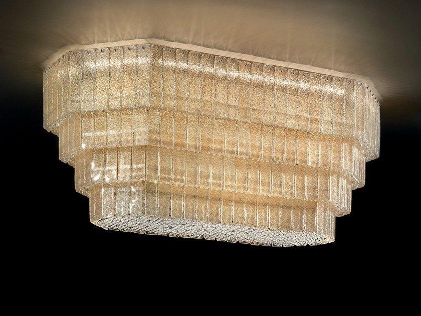 GLASS VE 1147 PL16 Incandescent marble grit ceiling lamp