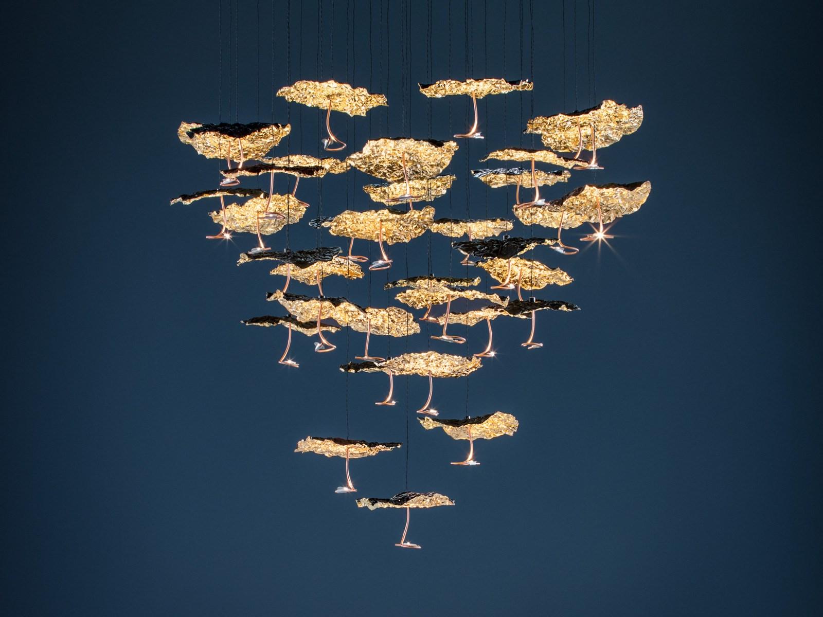 GOLD MOON CHANDELIER LED pendant lamp