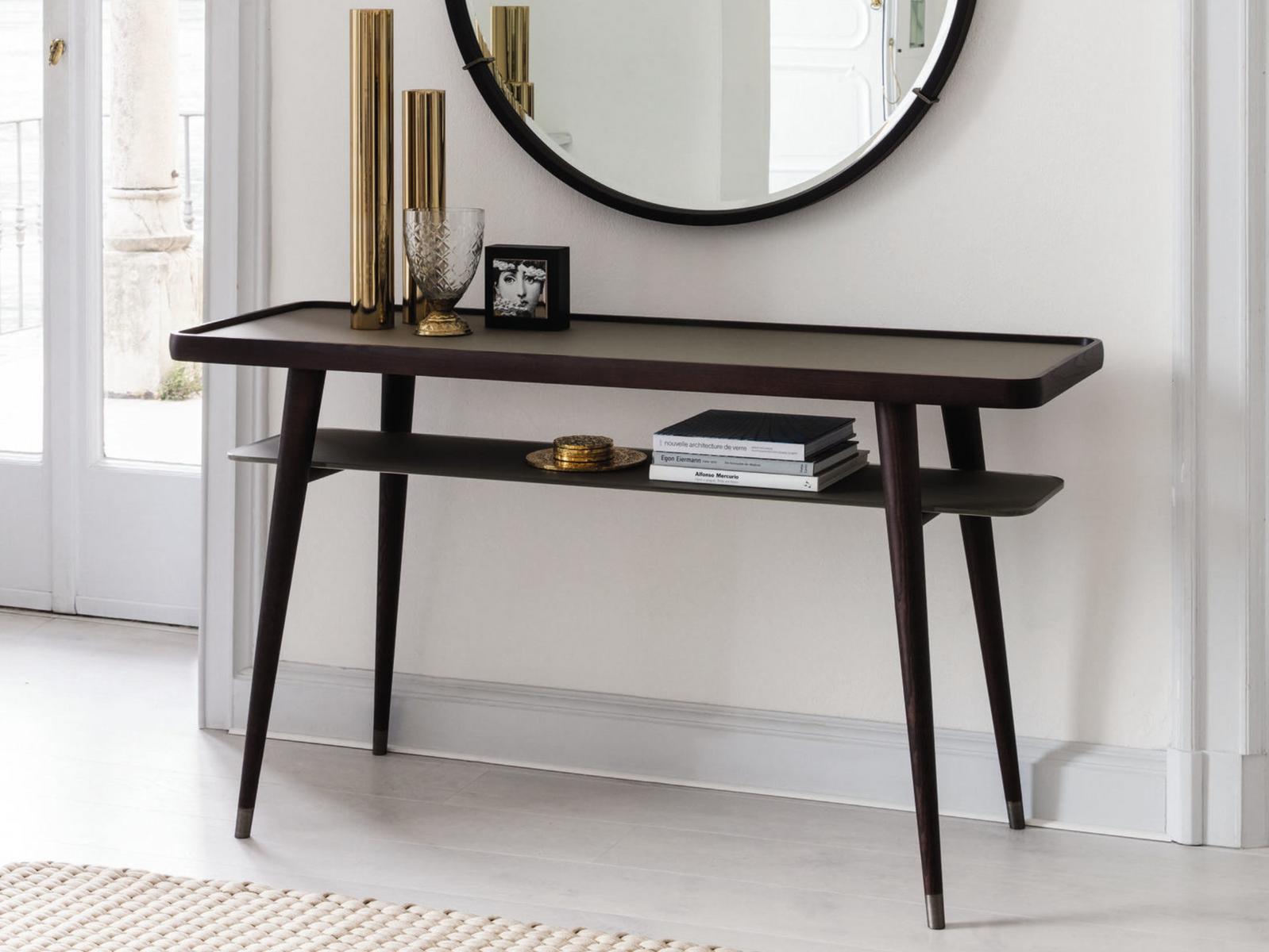 CHANTAL Rectangular ash console table with shelving CHANTAL Rectangular ash console table with shelving