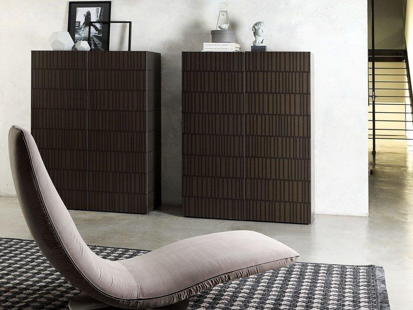 FLAMINGO Wooden highboard with doors