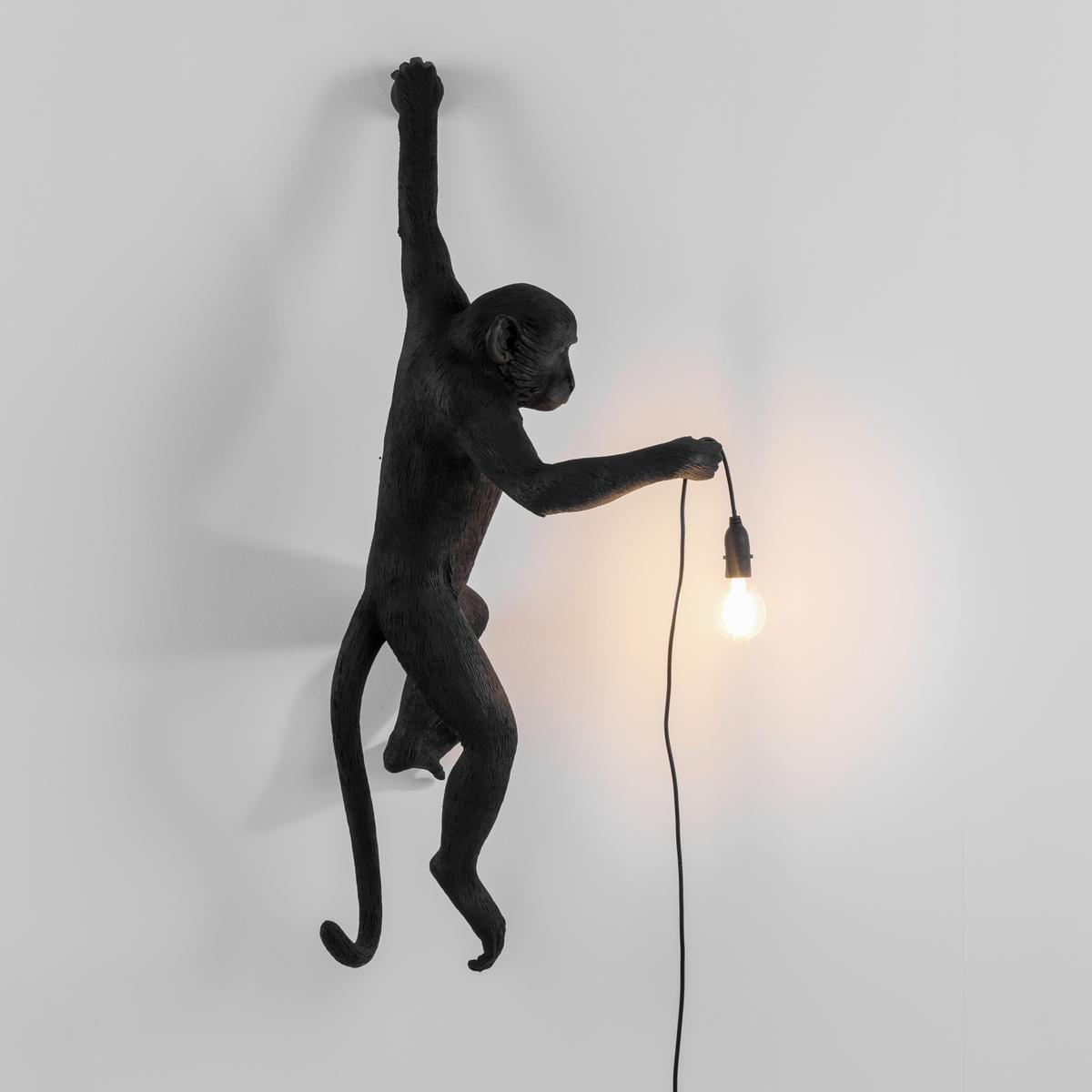 THE MONKEY LAMP BLACK HANGING LED resin wall lamp THE MONKEY LAMP BLACK HANGING LED resin wall lamp