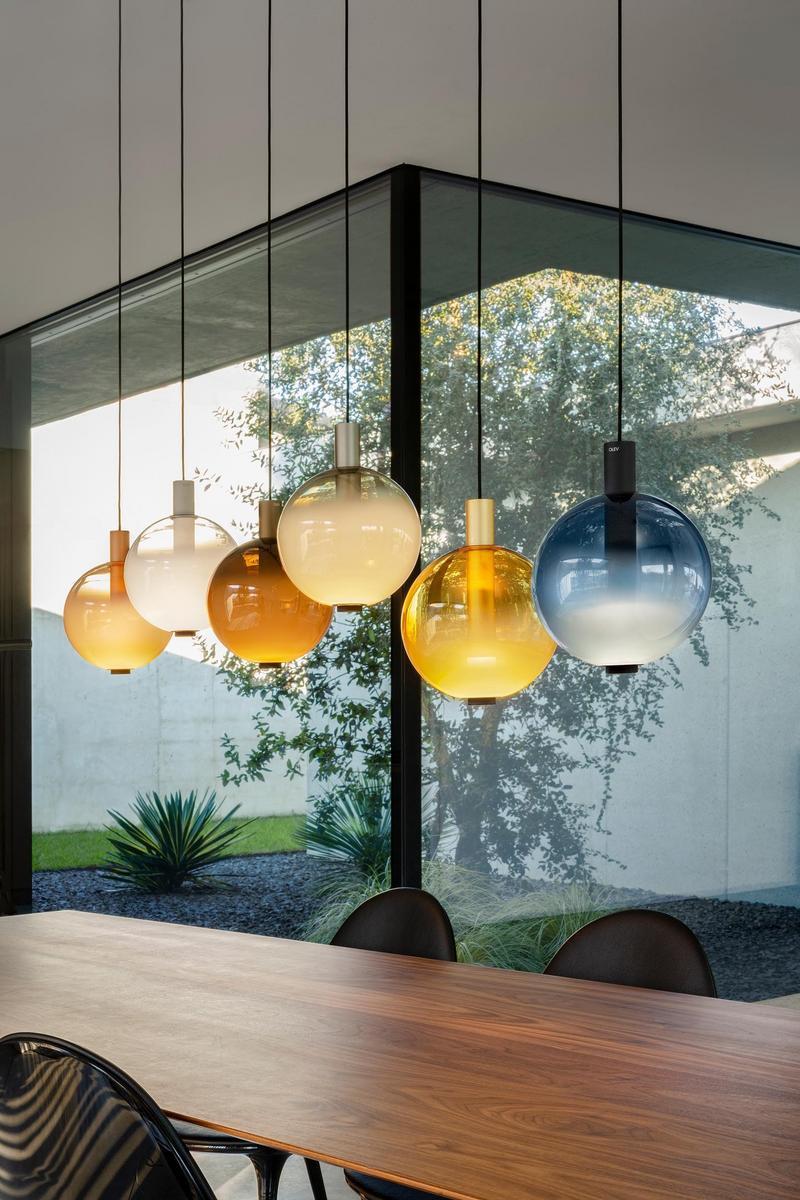 BEAM STICK NUANCE LED blown glass pendant lamp