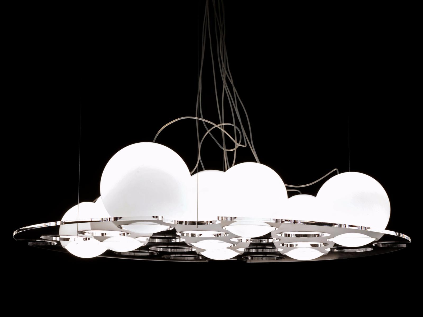 PLATEAU - 476/486 Blown glass pendant lamp