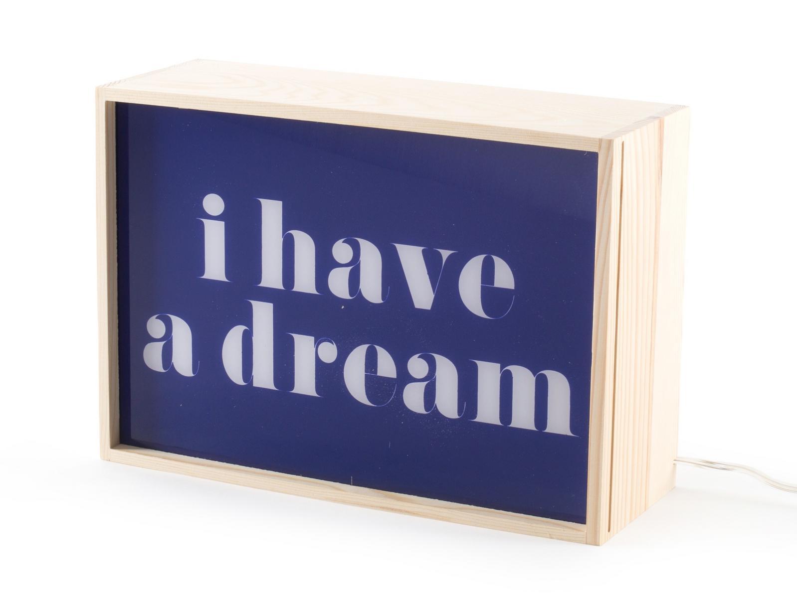 I HAVE A DREAM LED wooden table lamp