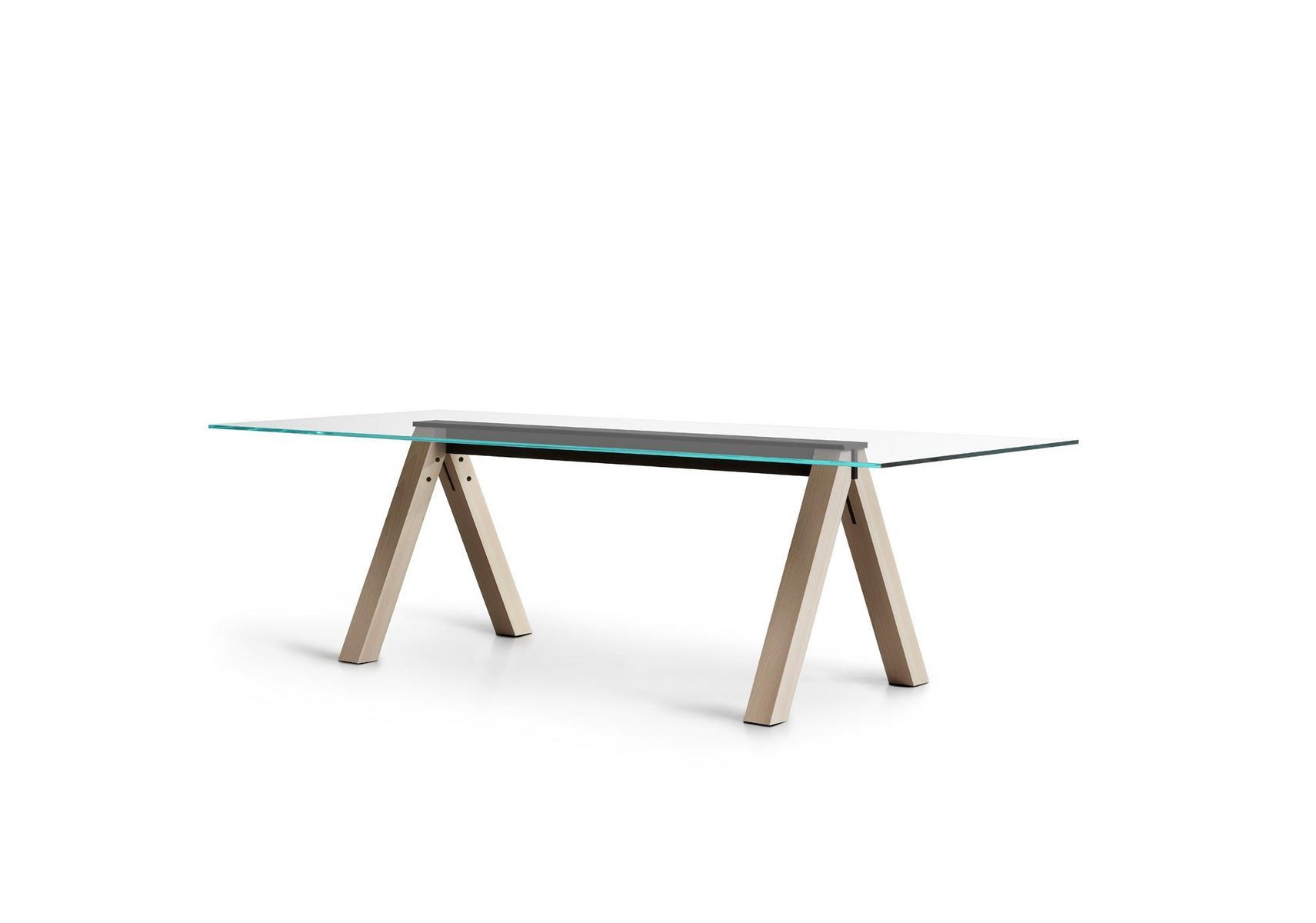 SESTO Rectangular glass table