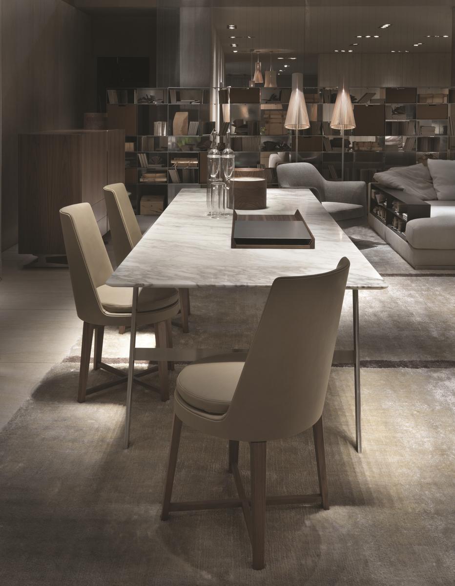 SOFFIO Rectangular marble dining table