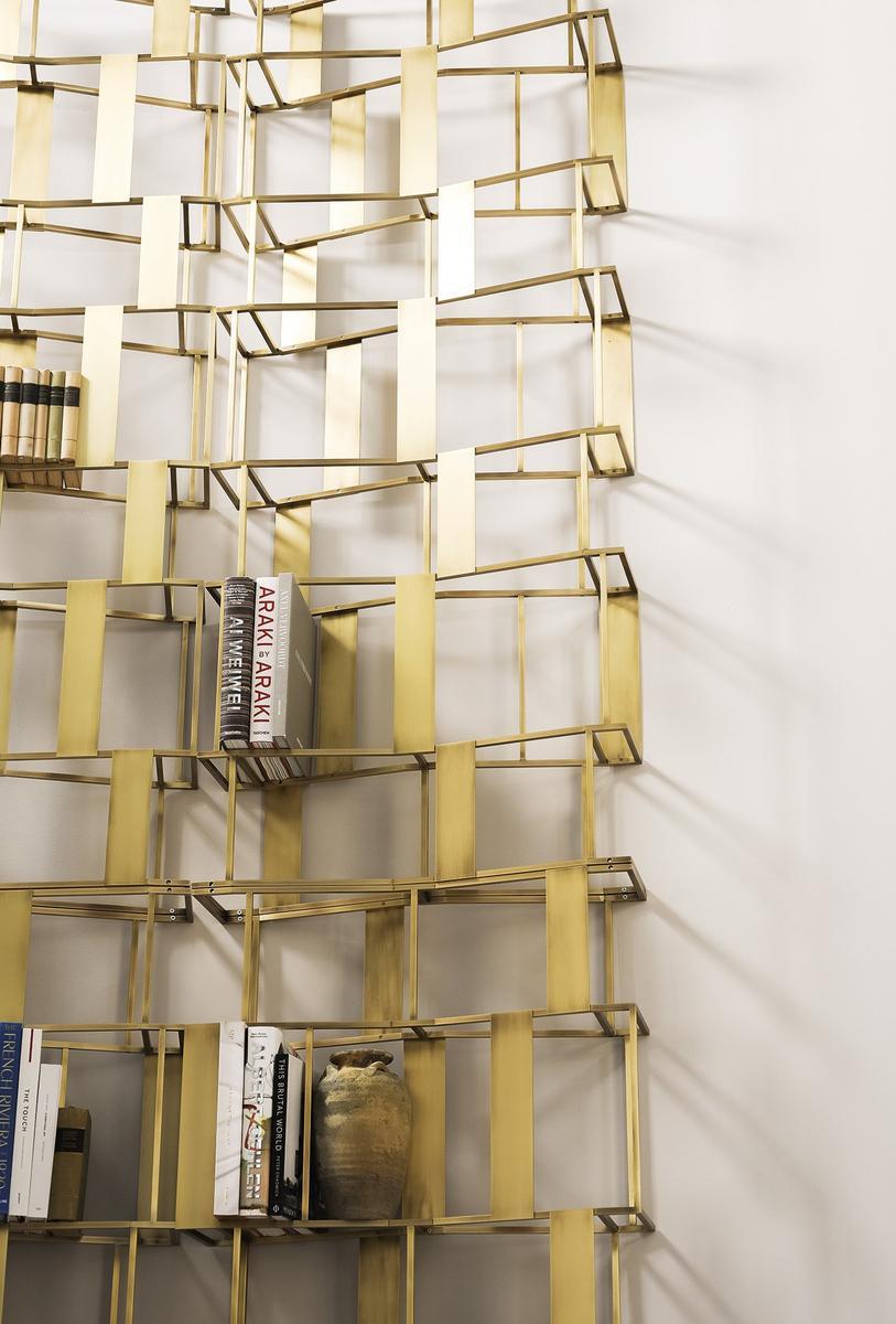 RAFIKI Open double-sided metal bookcase