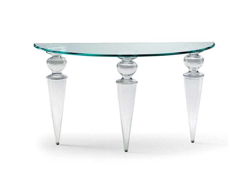 GRAN CANAL Demilune glass console table
