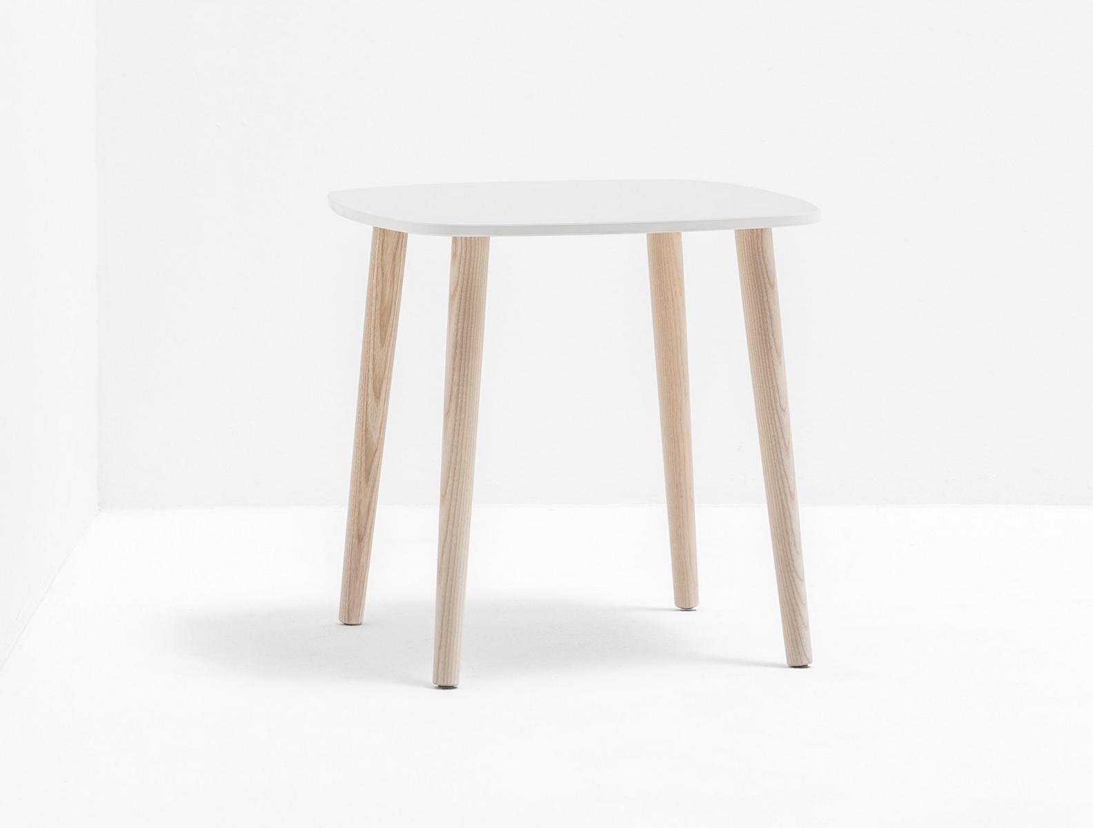 MALMÖ MLT_50X50X48 Low square wooden bistro side table